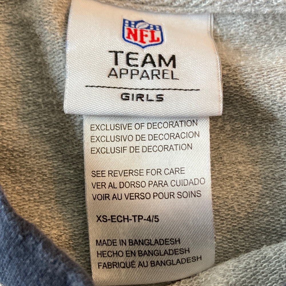 NFL Kids Gray and Navy Chicago Bears Sweatshirt Size XS 4/5 - Picture 2 of 8